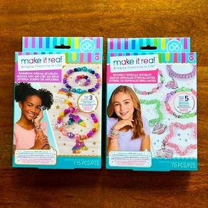 2 Make it Real Bracelet Kits: Sparkly Spirals Jewelry & Rainbow Dreams Jewelry
